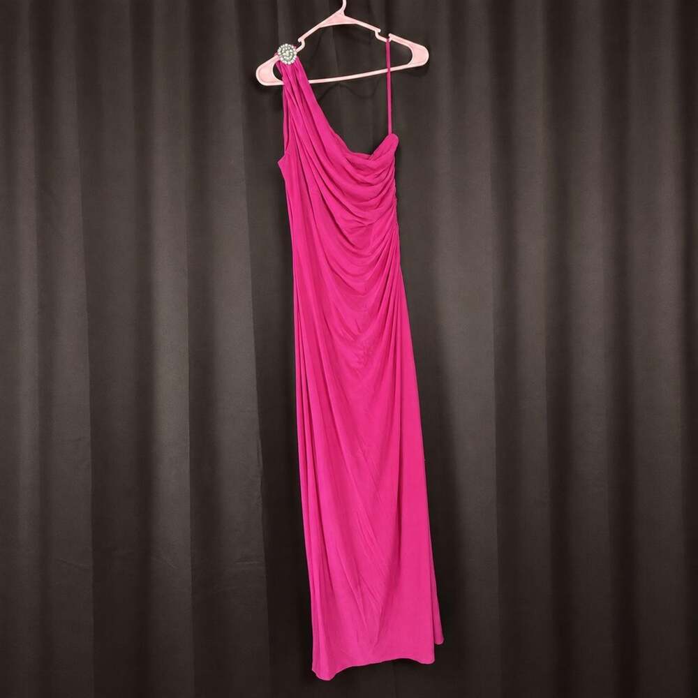 Lauren ralph lauren fuchsia one shoulder